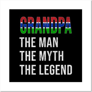 Grand Father Gambian Grandpa The Man The Myth The Legend - Gift for Gambian Dad With Roots From  Gambia Posters and Art